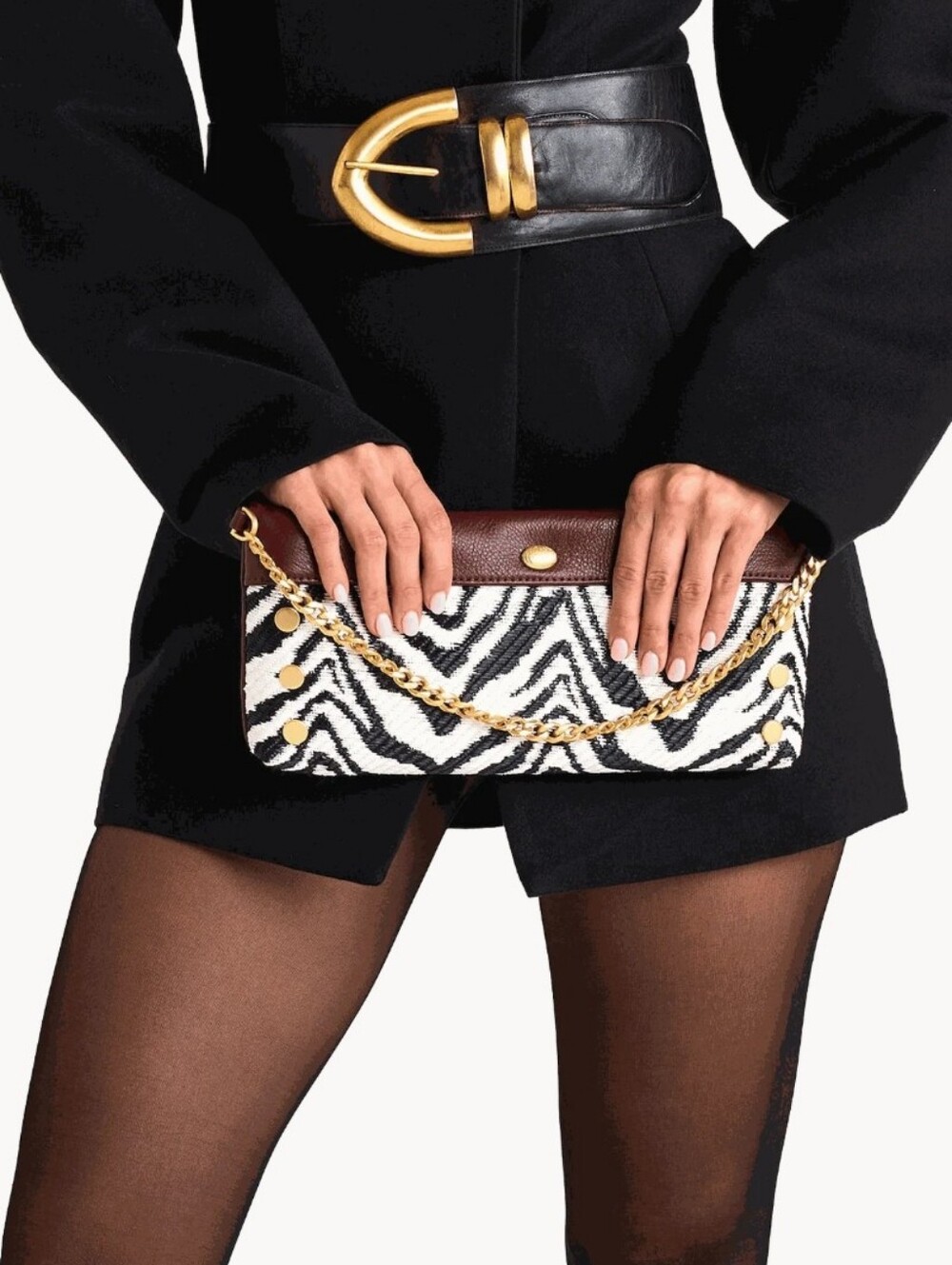 NWT Hammitt Invitation Clutch In Zebra